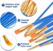 Acrylic Paint Brushes Set,8Packs /80 Pcs Nylon Paintbrushes Head, Suitable for Acrylic Oil Watercolor Rock Body Face Nail Art Perfect Suit of Art Painting, Best Gift for Kids Adult Drawing